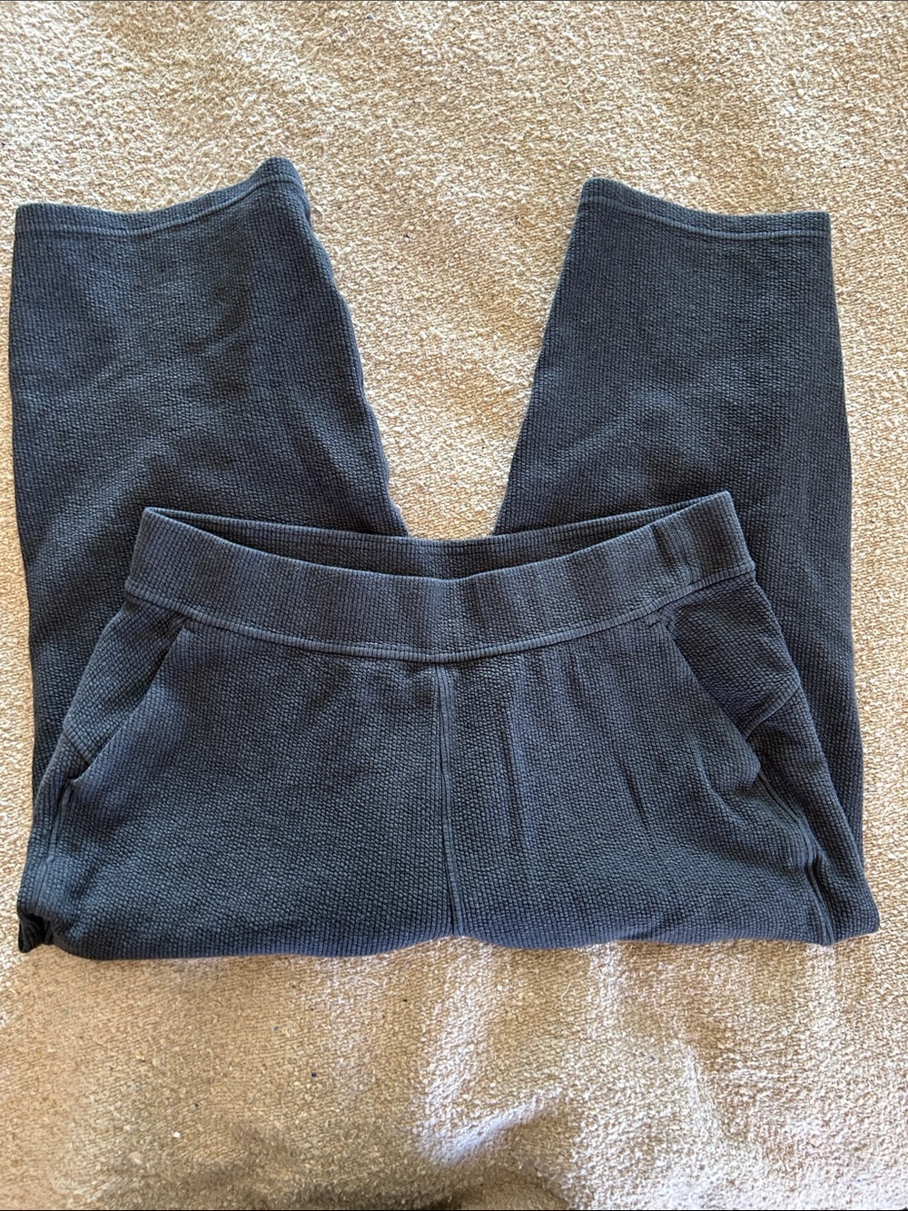 lululemon athletica Black/Gray Waffle Knit Joggers